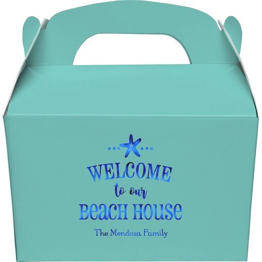 Welcome to Our Beach House Gable Favor Boxes
